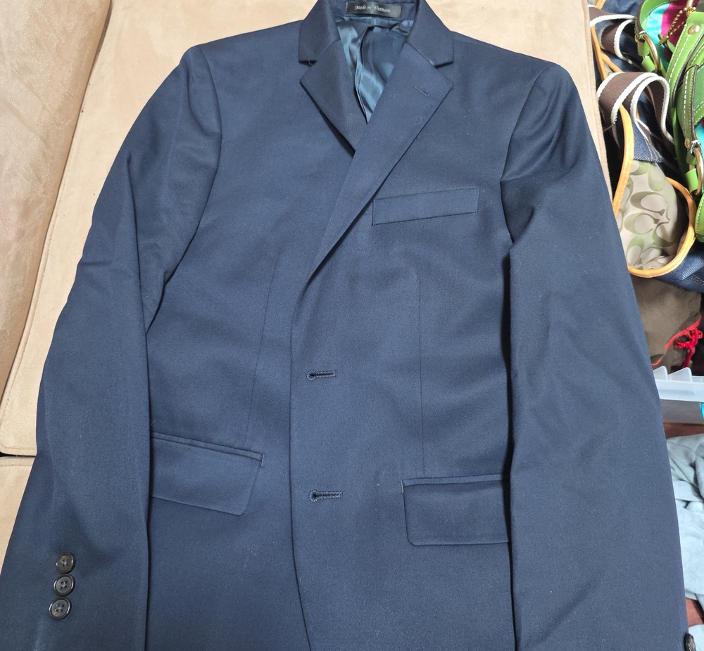 Ralph Lauren Navy Single-Breasted Sport Coat Boys 14R